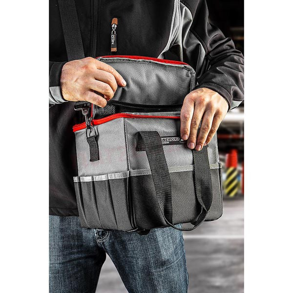 Brašna na nářadí z polyesteru, 58G015, 12l, voděodolné dno, Energy+, Graphite