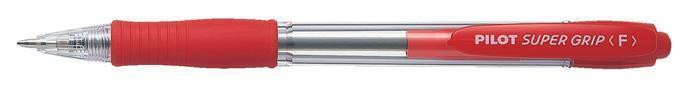 Kuličkové pero "Super Grip", červené tělo, 0,27mm, červená, PILOT