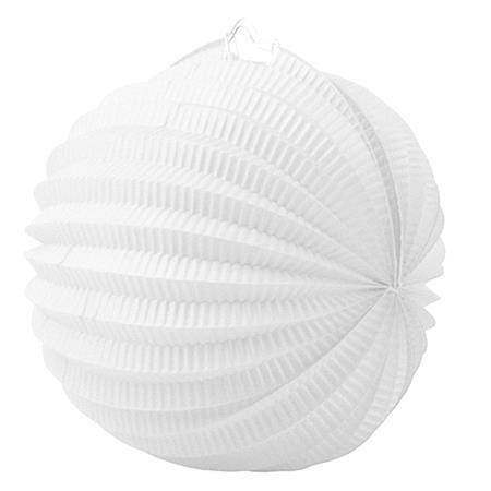 Papírový lampion, bílá, kulatý, 22 cm, 1018014007-12
