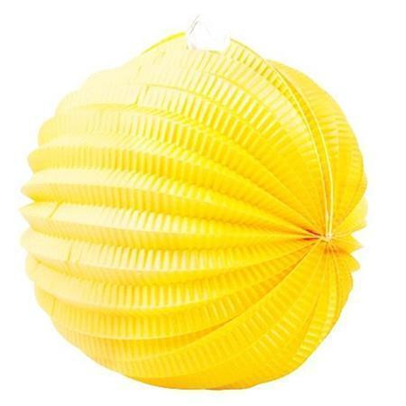 Papírový lampion, žlutá, kulatý, 22 cm, 1018014007-13