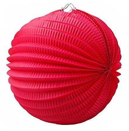 Papírový lampion, červená, kulatý, 22 cm, 1018014007-15