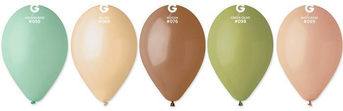Balónek, přírodní pastelové barvy, 26 cm, 10 ks/balení, 10200009-NATUR