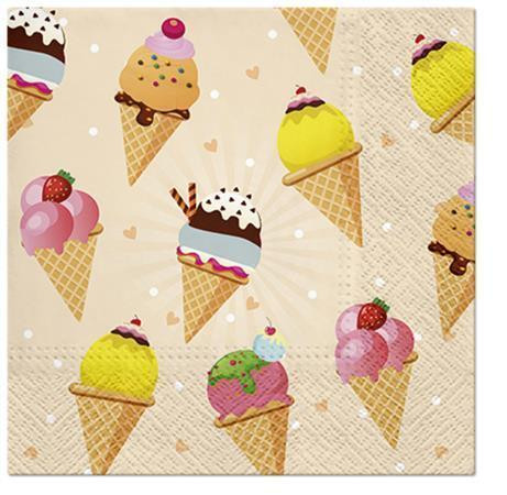Ubrousek, zmrzlinový vzor, 2-vrstvý, 33 x 33 cm, 16 ks/balení, SDL301600