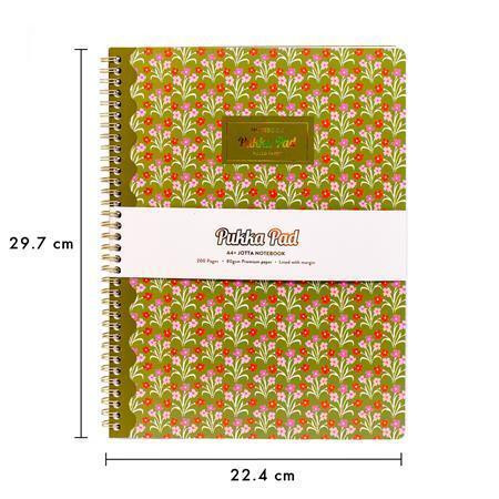 Spirálový sešit "Floral Jotta Notebook", mix barev, A4+, linkovaný, 100 listů, PUKKA 2143-FLO