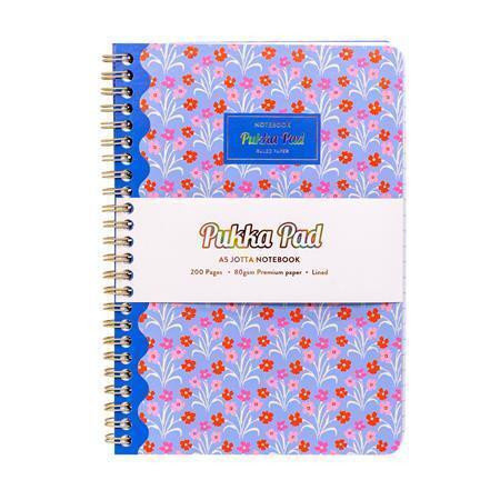 Spirálový sešit "Floral Jotta Notebook", mix barev, A5, linkovaný, 100 listů, PUKKA 2144-FLO