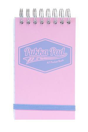 Kroužkový sešit "Pastel", mix barev, A7, linkovaný, 50 listů, PUKKA PAD