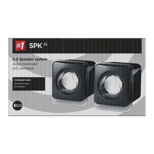 Defender reproduktory SPK-35, 2.0, 5W, černé, kompaktní velikost