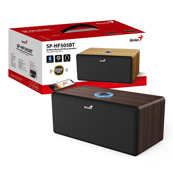 Genius reproduktory SP-HF505BT, 20W, hnědé, dřevěné
