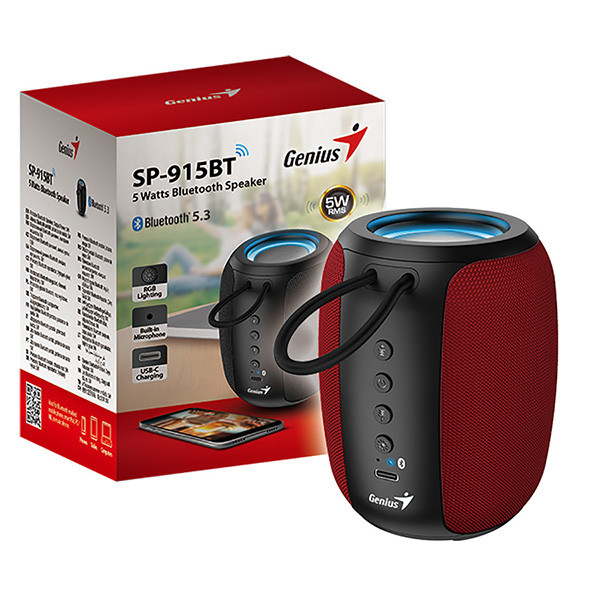 Genius reproduktor SP-915BT, 1.0, 5W, červený, COPILOT