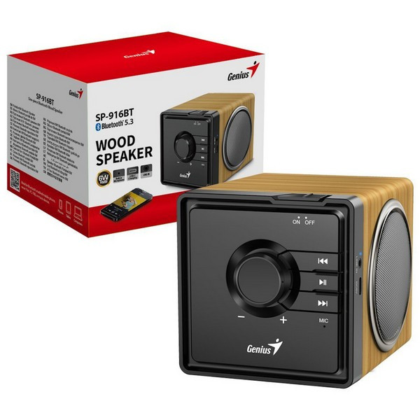 Genius reproduktor SP-916BT, 6W, světlé dřevo, COPILOT