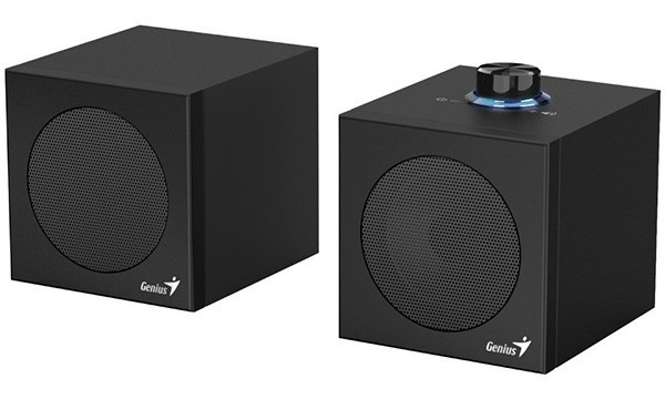 Genius reproduktory SP-HF300U, 4W, černé, dřevěné