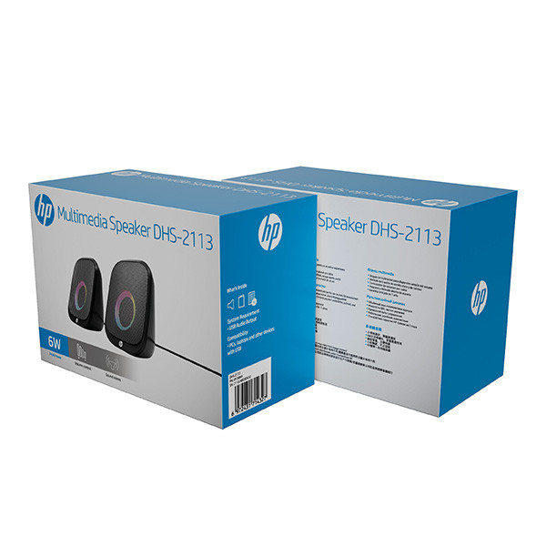 HP reproduktory DHS-2113, 2.0, 6W, černé, Bluetooth, podsvícené