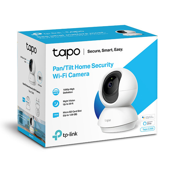 TP-link IP kamera Tapo C200, Full HD, Wifi 2.4 GHz, bílá, 360stupňová, noční vidění, privátní mod, det. pohy