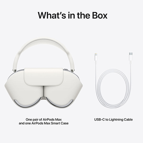 Apple AirPods Max bezdrátové sluchátka stříbrné