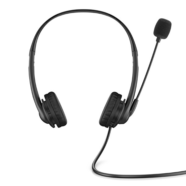 HP G2 sluchátka s mikrofonem, drátová, černá, klasická typ USB