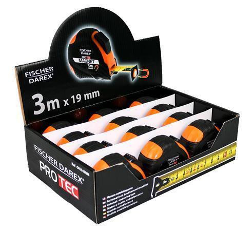 Metr svinovací, 3 m x 19 mm, magnetický, 1 ks, FISCHER DAREX 198103