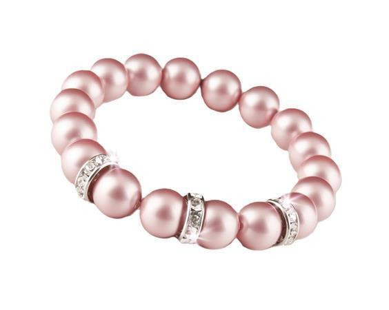 Náramek s krystaly SWAROVSKI®, růžová, M, ART CRYSTELLA