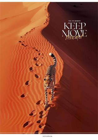 Sešit "Keep Move", mix motivů, A4, čtverečkovaný, 40 listů, SHKOLYARYK A4-040-5261K