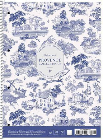 Spirálový sešit "Provence", mix motivů, čtverečkovaný, A4+, 80 listů, SHKOLYARYK A4-080-6717K