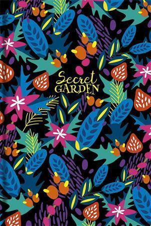 Zápisník "Secret Garden", mix motivů, A5, linkovaný, 80 listů, SHKOLYARYK A5-IC-080-7003L