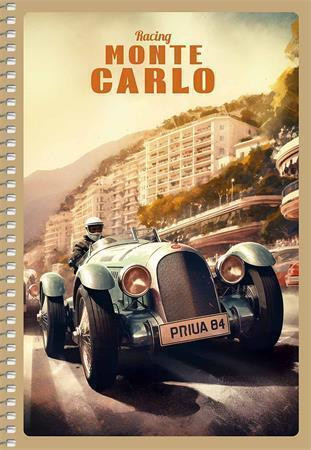 Spirálový sešit "Racing Competition", mix motivů, A5, čtverečkovaný, 96 listů, SHKOLYARYK A5-SC-096-