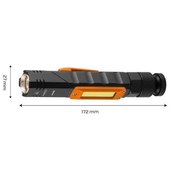 Dobíjecí svítilna, 1xLED, 1x2000 mAh, černá, IP20, 5 funkcí, výkon 3 W