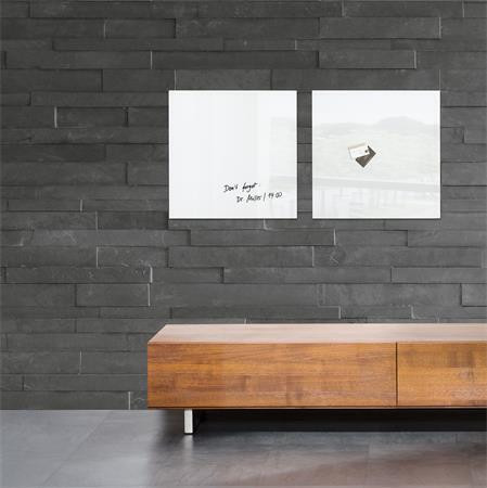 Magnetická skleněná tabule "Artverum®", bílá, 48 x 48 x 1,5 cm, SIGEL GL111