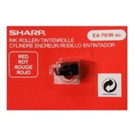 Barvící váleček pro kalkulačku s tiskem  EL-1801E/C, EL2195L, EL-2901E/C, SHARP, červený