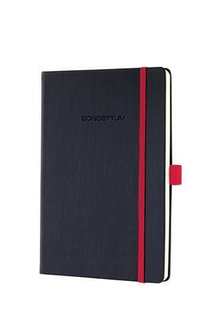 Exkluzivní zápisník "Conceptum Red Edition", černo-červená, A5, čtverečkovaný, 97 listů, tvrdé desky