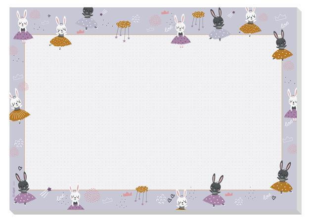Desk mat, A3, for children, SIGEL "Bunny Ballerina"