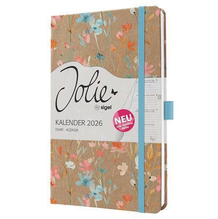 Diář "Jolie", Green Floral Serenity, A5, týdenní, 2026, tvrdé desky, SIGEL J6807