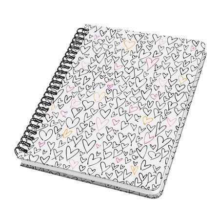 Spirálový sešit "Jolie", Wild Hearts, A5, tečkovaný, 60 listů, tvrdé desky, SIGEL JN620