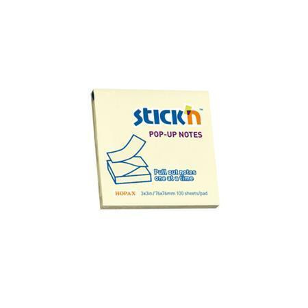 Samolepící bloček "Z", žlutá, 76x76 mm, 100 listů, STICK N 21395