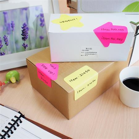 Samolepicí bloček ve tvaru šipky, neonově růžová, 50 listů, STICK N 21542