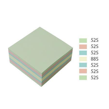 Samolepicí bloček, mix lesních pastelový barev, 76 x 76 mm, 400 listů, STICK N 21891