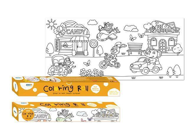 Omalovánky v roli, Šťastná hodinka, samolepicí, 31 x 355 cm, STICK N 29005