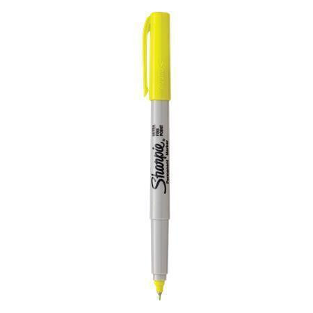 Permanentní popisovač "Ultra Fine Point", žlutá, 0,5 mm, kuželový hrot, SHARPIE NSH0811310