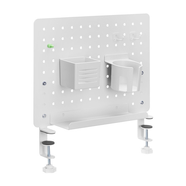 Powerton ERGO PEGBOARD Kancelářský organizér upínací na stůl, šedý