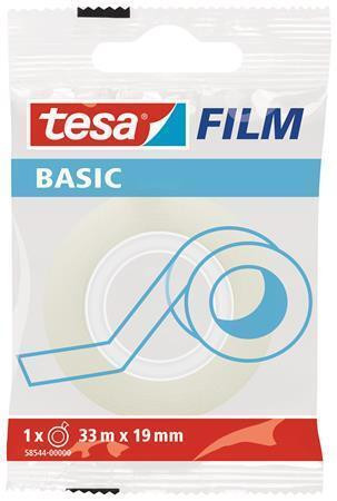 Lepicí páska "Basic 58544", průhledná, 19 mm x 33 m, TESA