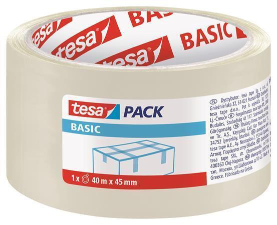 Balicí páska "tesapack Basic", transparentní, 45 mm x 40 m, TESA 585740000000