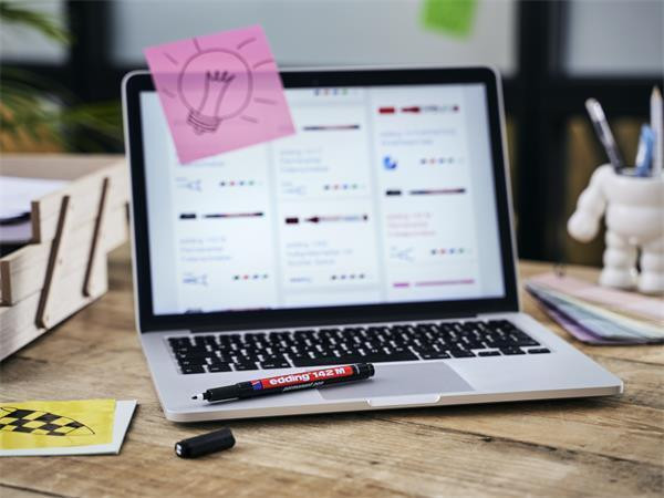 Permanentní popisovač "142 M", červená, OHP, 1mm, EDDING