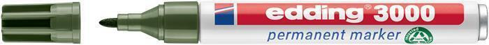 Permanentní popisovač "3000", olivově zelená, 1,5-3 mm, kuželový hrot, EDDING 7580228008