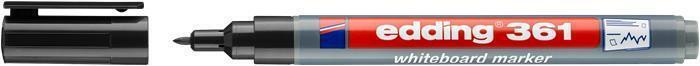 Popisovač na bílou tabuli a flipchart "361", černá, 1 mm, kuželový hrot, EDDING 4-361001