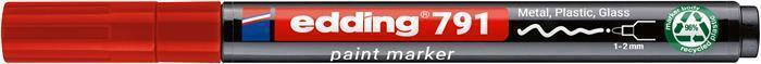 Lakový popisovač "791 PCR", červená, 1-2 mm, EDDING 4-791PCR002