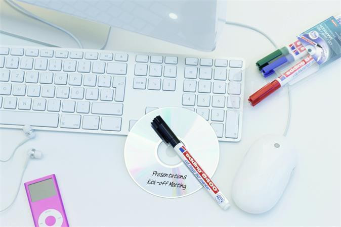 Permanentní popisovač na CD/DVD "8400", modrá, 0,5-1mm, EDDING