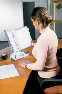 Stolní stojan "T-office", šedá, A4, kapacita 10 kapes, DJOIS F734300