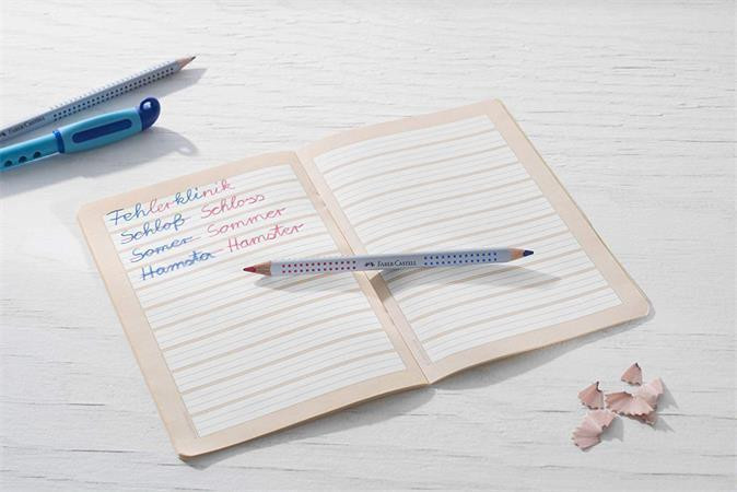 Barevná tužka "Grip", dvojitá, hrubá, FABER-CASTELL