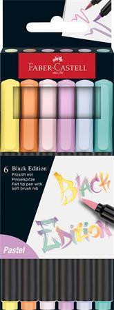 Fixy "Black Edition", 6 barev, FABER-CASTELL 116453
