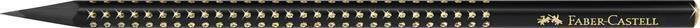Grafitová tužka "Sparkle Midnight", černá / zlatá, B, trojhranná, FABER-CASTELL 118278