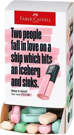 Zvýrazňovač "TXTLNR", displej/60 ks, pastelové barvy, mini, FABER-CASTELL 154201